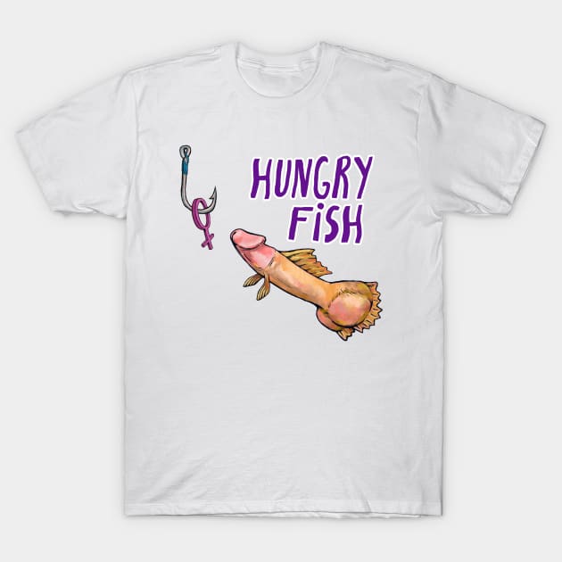 Hungry fish T-Shirt by Rashcek